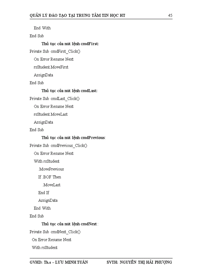 image for page Quản lý đào tạo tại trung tâm tin học HT