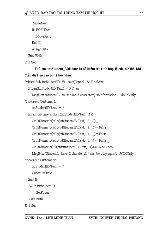 image for page Quản lý đào tạo tại trung tâm tin học HT