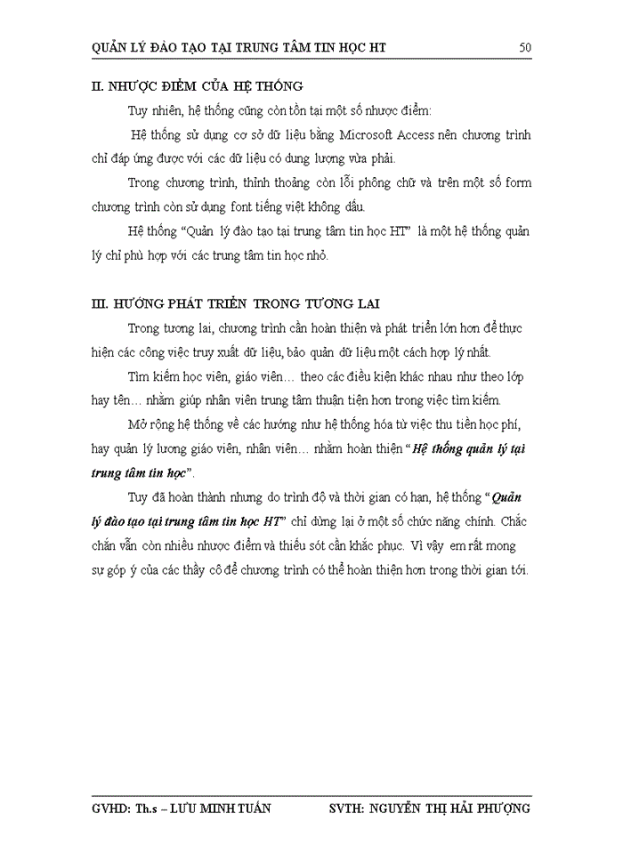 image for page Quản lý đào tạo tại trung tâm tin học HT