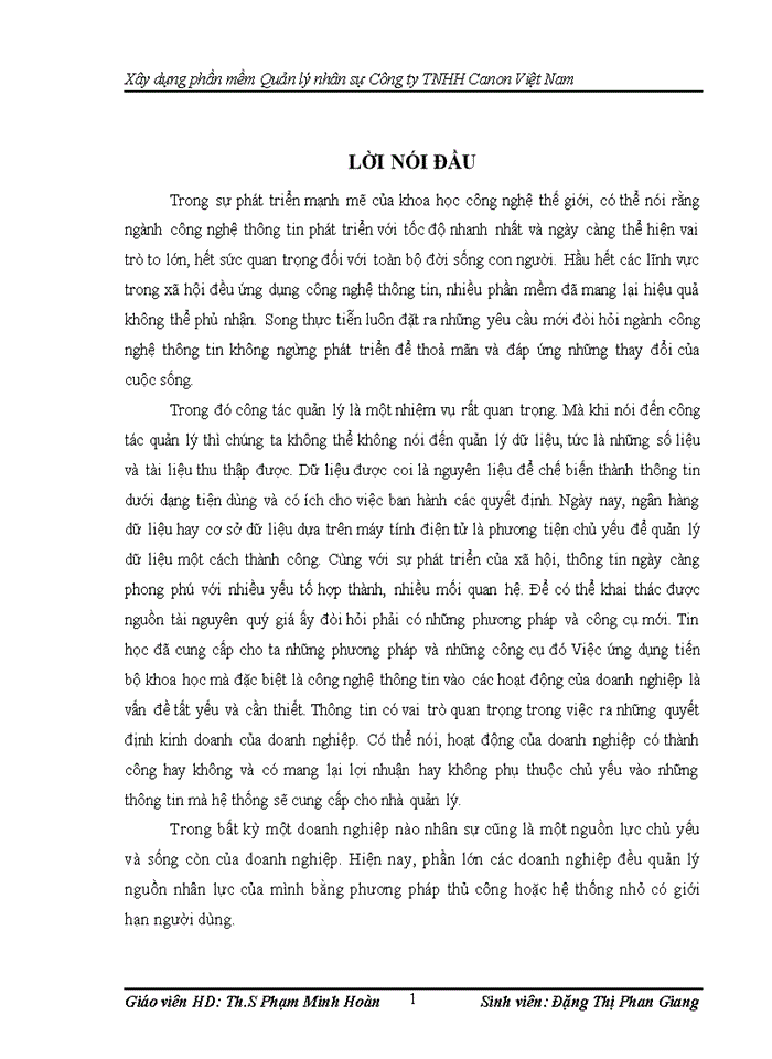 image for page Xây dựng phần mềm Quản lý nhân sự Công ty TNHH Canon Việt Nam