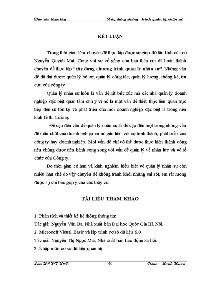 image for page Xây dựng chương trình quản lý nhân sự