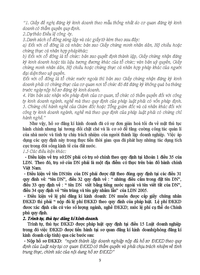 image for page Những vấn đề chung về thành lập doanh nghiệp và đăng kí kinh doanh