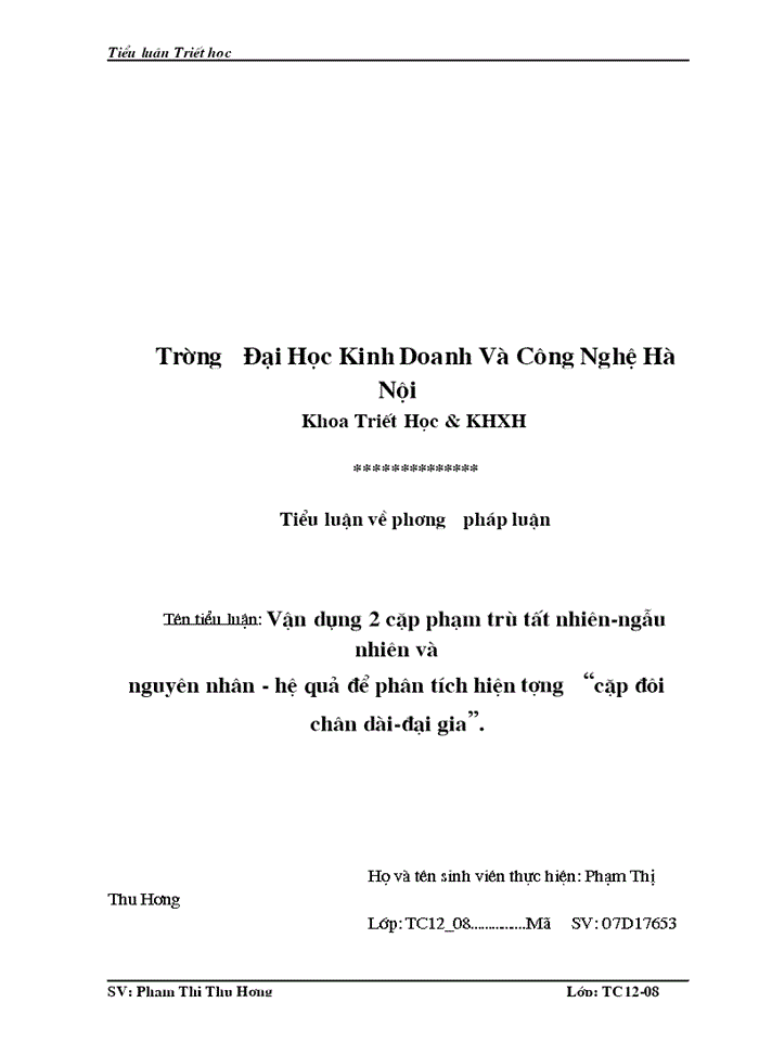 image for page Vận dụng 2 cặp phạm trù tất nhiên-ngẫu nhiên và nguyên nhân-hệ quả để phân tích hiện tượng “cặp đôi chân dài-đại gia”