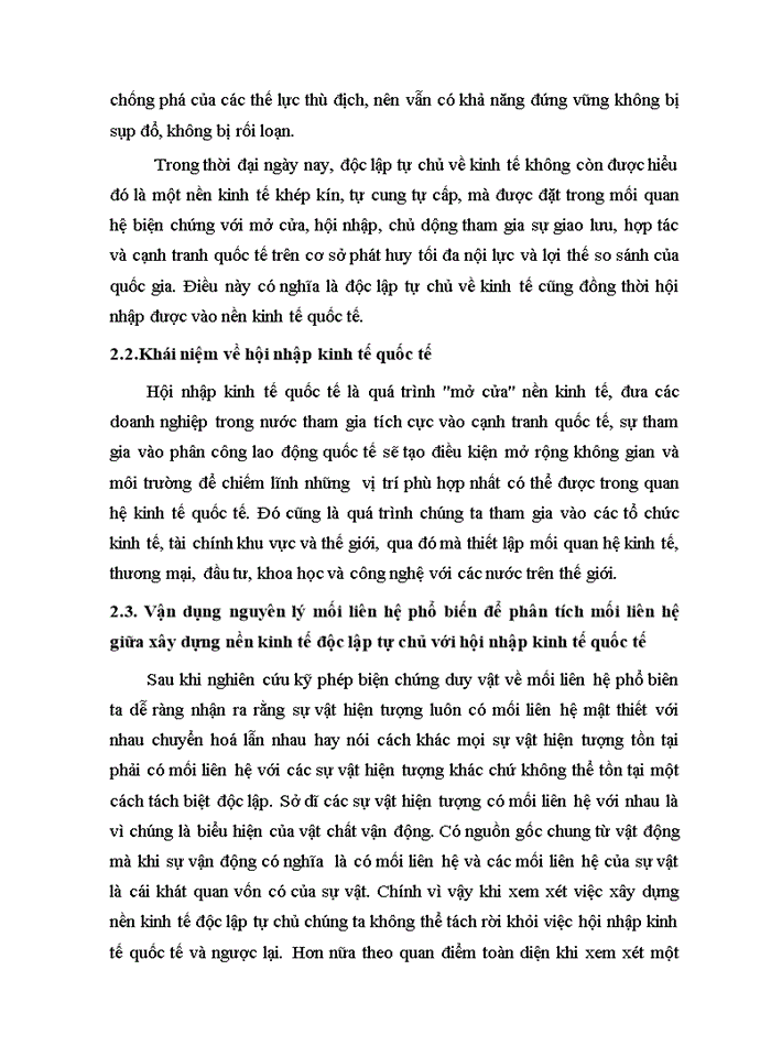 image for page Phép biện chứng về mối liên hệ phố biến và vận dụng phân tích mối liên hệ giữa xây dựng nền kinh tế độc lập tự chủ với hội nhập kinh tế quốc tế