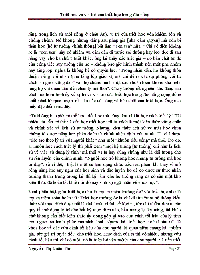 image for page Triết học và vai trò của triết học trong đời sống