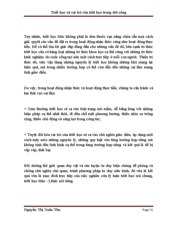 image for page Triết học và vai trò của triết học trong đời sống