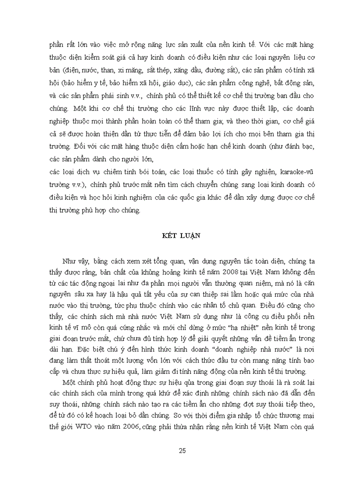 image for page Vận dụng nguyên tắc toàn diện của sự nhận thức khoa học để phân tích nguyên nhân dẫn đến suy thoái kinh tế Việt Nam năm 2008