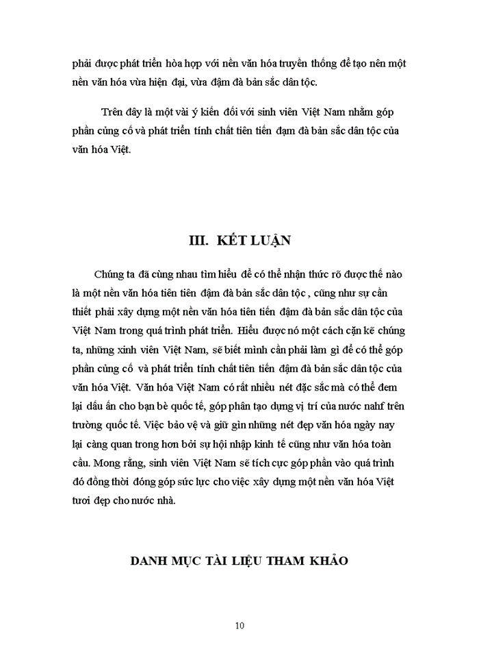 image for page Nhận thức của bạn về nền văn hóa tiên tiến đậm đà bản sắc dân tộc của việt nam