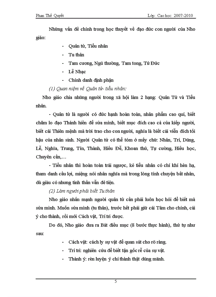 image for page Quan niệm của Nho giáo về con người và ảnh hưởng