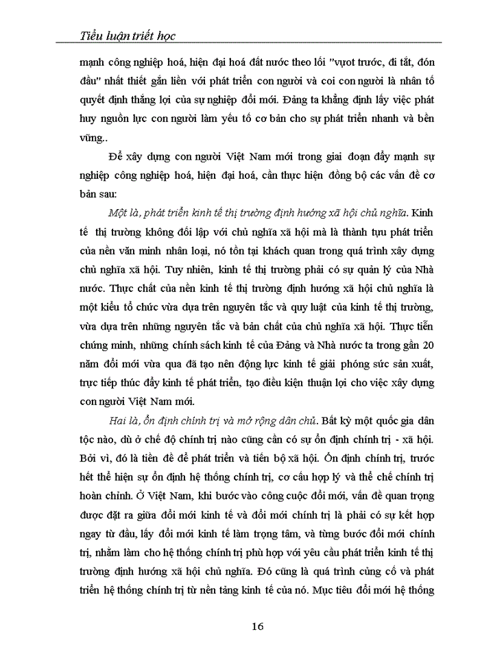 image for page Vấn đề triết học về con người và con người trong quá trình đổi mới hiện nay