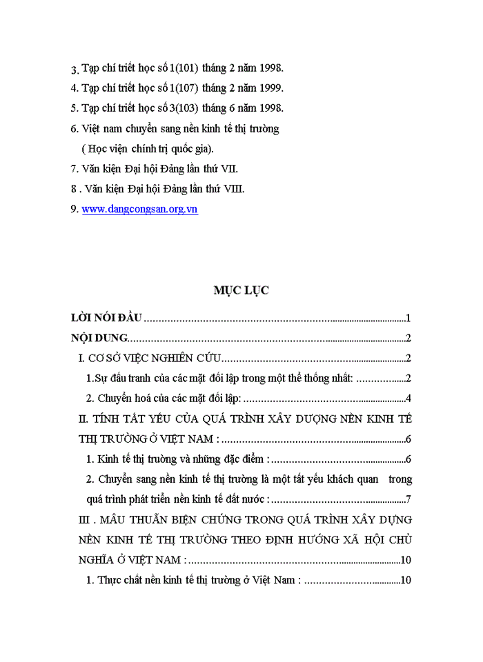 image for page Mâu thuẫn biện chứng và biểu hiện của nó trong quá trình xây dựng nền kinh tế thị trường ở Việt Nam