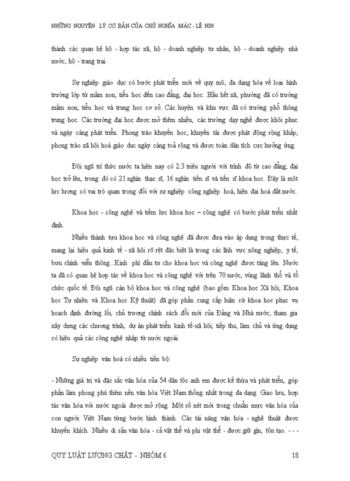image for page Phân tích nội dung qui luật từ những thay đổi về lượng dẫn đến sự thay đổi về chất và ngược lại. Việc nhận thức và vận dụng vào trong hoạt động thực tiễn của anh chị vào trong hoạt động thực tiễn