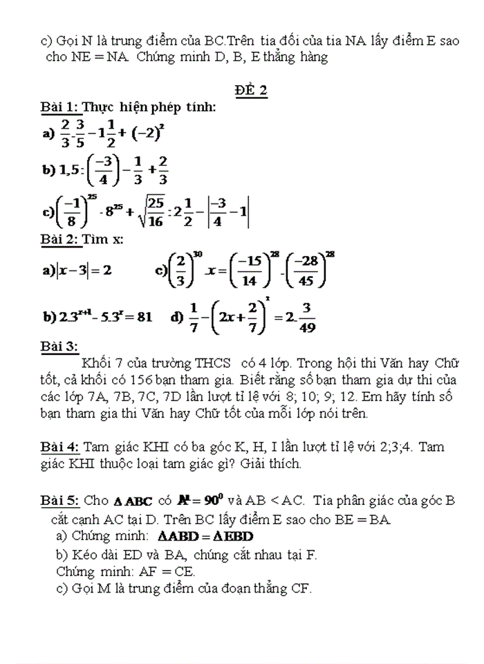 Đề cương tổng hợp ôn tập học kì 2 lớp 6