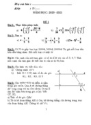 Đề ôn tập toán 7  năm học: 2020 2021