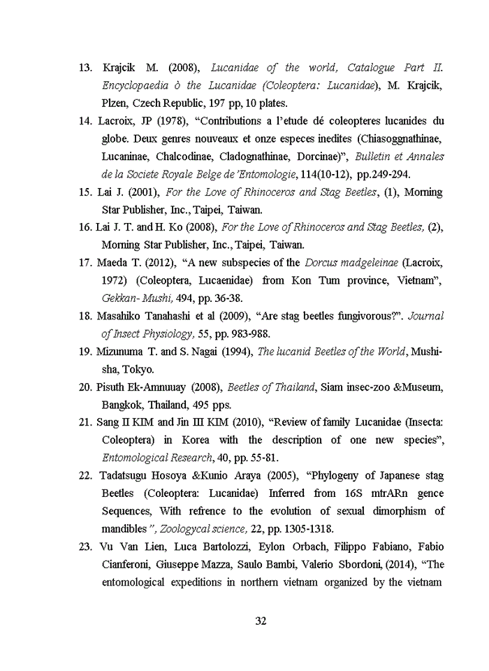 image for page Dẫn liệu về đa dạng sinh học của LUCANIDAE (INSECTA: COLEOPTERA) tại huyện VĂN CHẤN, tỉnh YÊN BÁI