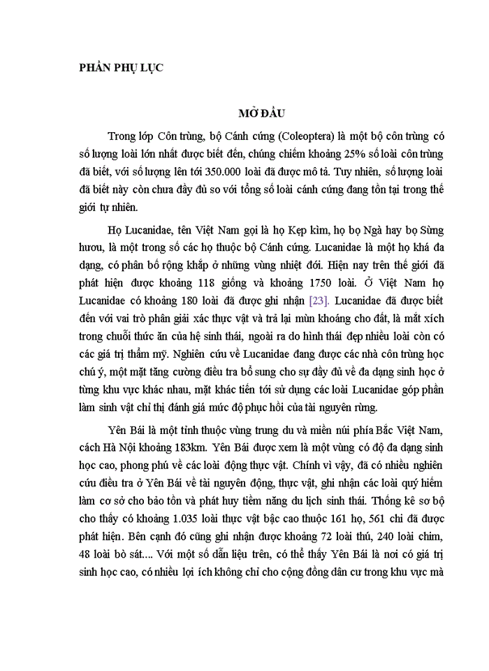 image for page Dẫn liệu về đa dạng sinh học của LUCANIDAE (INSECTA: COLEOPTERA) tại huyện VĂN CHẤN, tỉnh YÊN BÁI