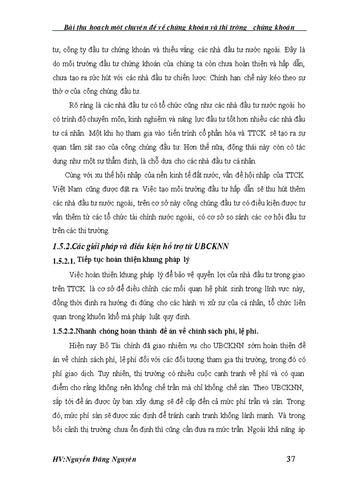 image for page Bài thu hoạch một chuyên đề về chứng khoán và thị trường chứng khoán