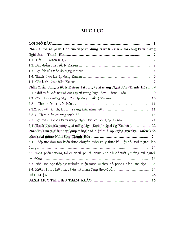 image for page Áp dụng triết lý quản lý Kaizen tại công ty xi măng Nghi Sơn-Thanh Hóa