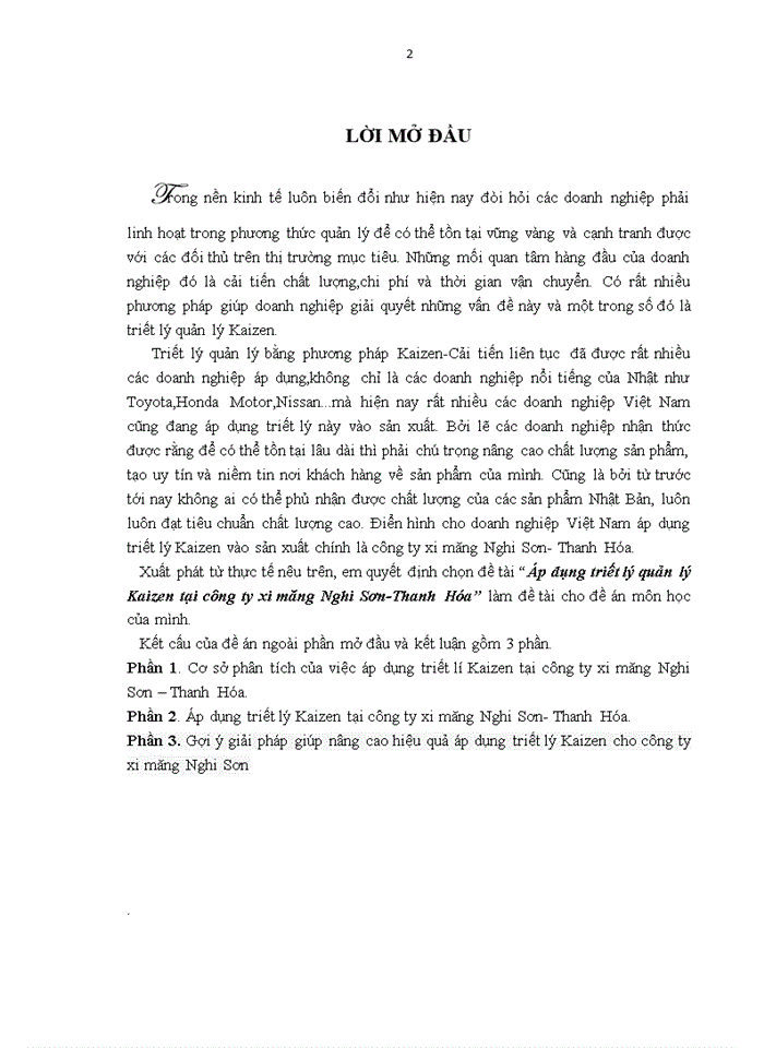 image for page Áp dụng triết lý quản lý Kaizen tại công ty xi măng Nghi Sơn-Thanh Hóa