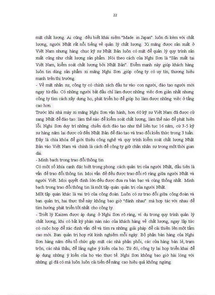 image for page Áp dụng triết lý quản lý Kaizen tại công ty xi măng Nghi Sơn-Thanh Hóa