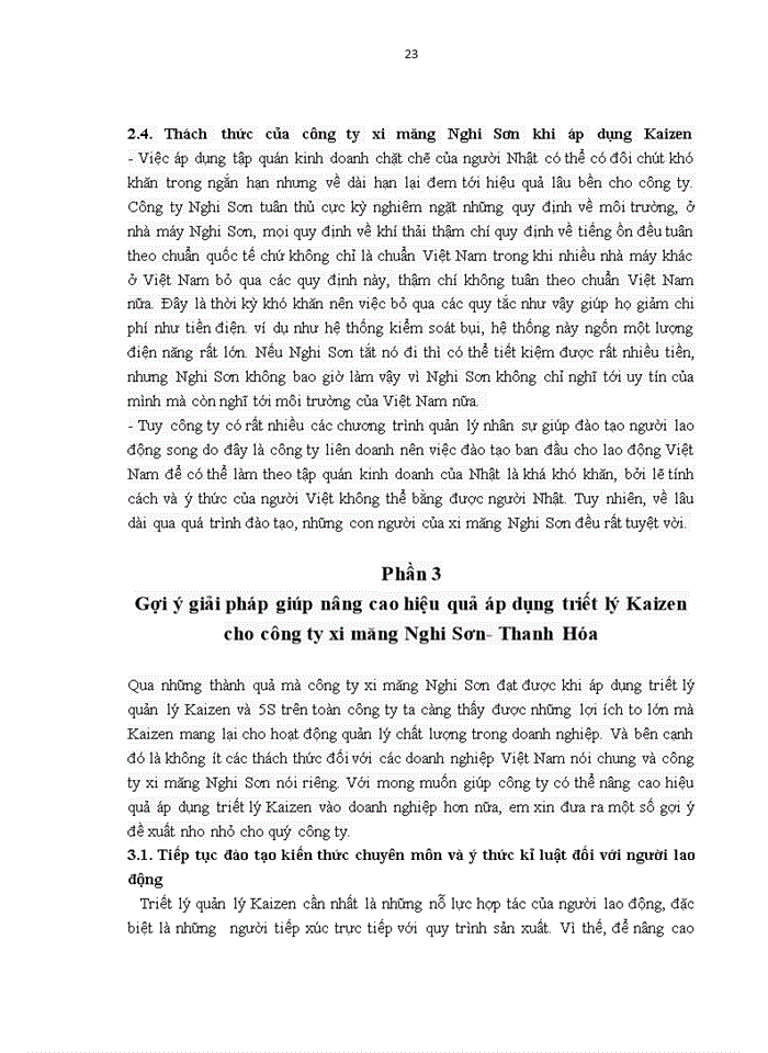 image for page Áp dụng triết lý quản lý Kaizen tại công ty xi măng Nghi Sơn-Thanh Hóa