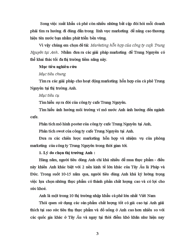 image for page Marketing hỗn hợp của công ty cafe Trung Nguyên tại Anh