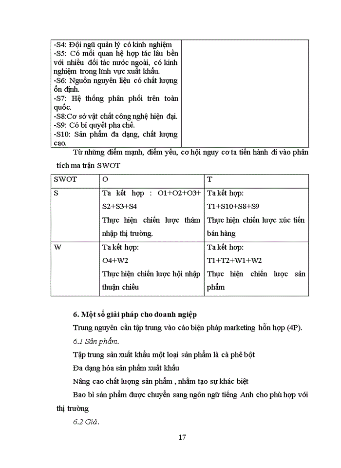 image for page Marketing hỗn hợp của công ty cafe Trung Nguyên tại Anh