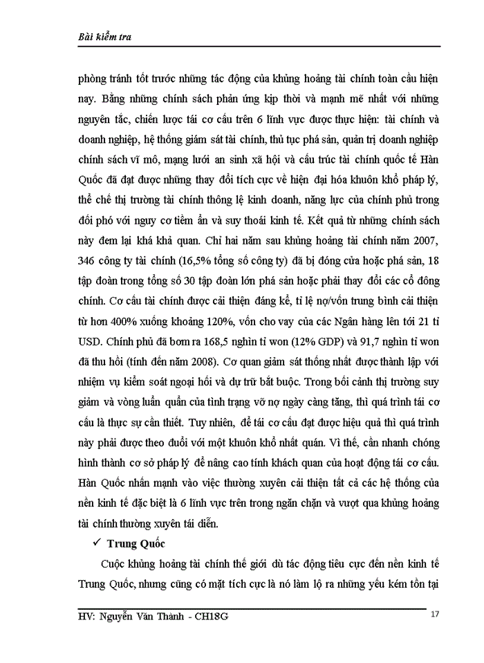 image for page Xu hướng tái cơ cấu kinh tế trên thế giới sau khủng hoảng và sự cần thiết phải tái cơ cấu kinh tế ở Việt Nam