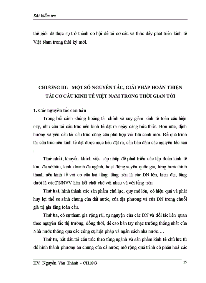 image for page Xu hướng tái cơ cấu kinh tế trên thế giới sau khủng hoảng và sự cần thiết phải tái cơ cấu kinh tế ở Việt Nam