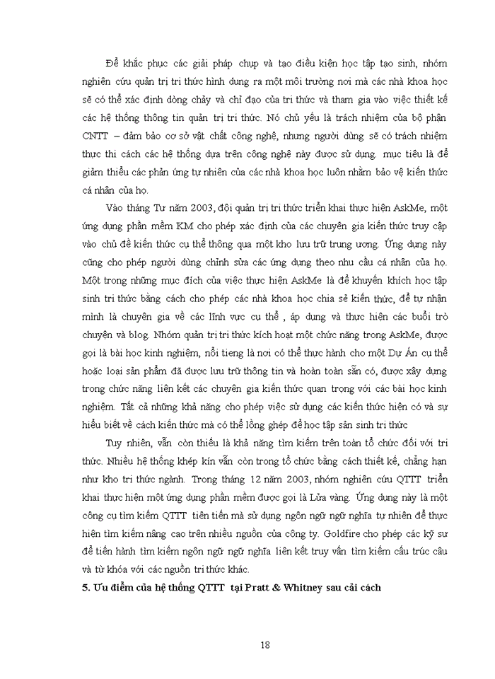 image for page Pratt & Whitney và Quản trị tri thức