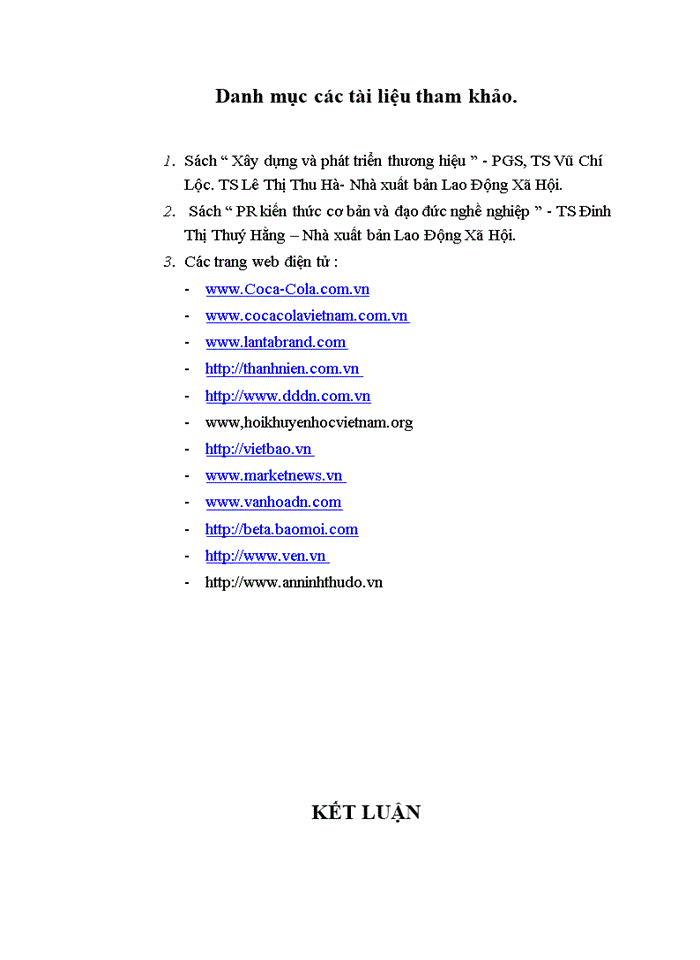 image for page Vai trò của hoạt động PR trong chiến lược quảng bá thương hiệu của Coca-Cola từ năm 2000 đến năm 2008