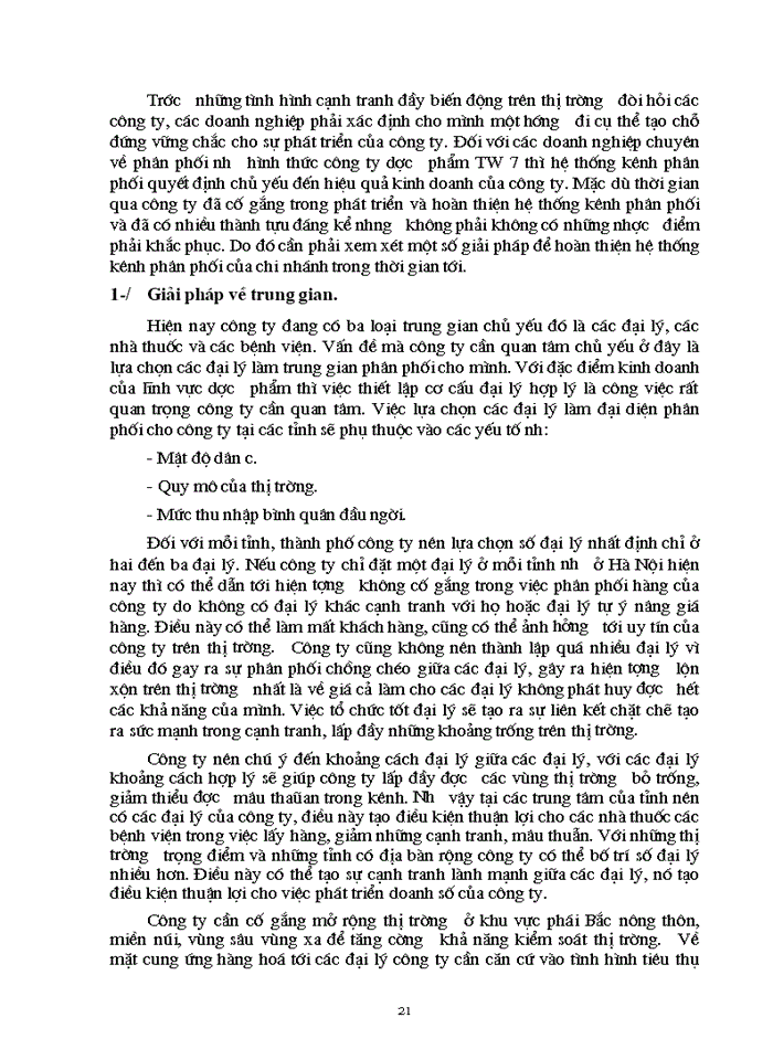 image for page Hoàn thiện chính sách phân phối sản phẩm của công ty Dược phẩm Trung ương 7