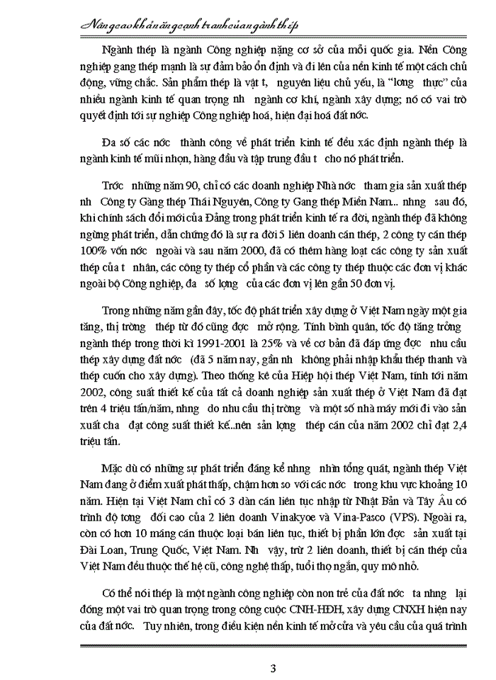 image for page Nâng cao khả năng cạnh tranh của ngành thép nước ta trong qúa trình hội nhập khu vực và quốc tế