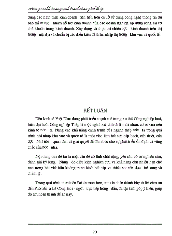 image for page Nâng cao khả năng cạnh tranh của ngành thép nước ta trong qúa trình hội nhập khu vực và quốc tế