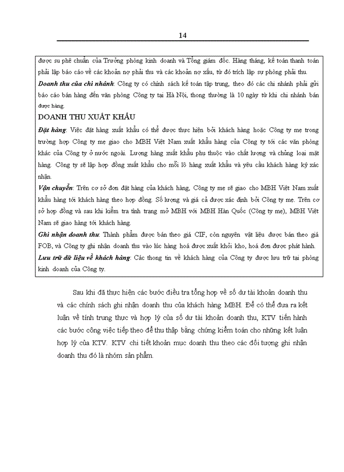 image for page Kiểm toán khoản mục doanh thu bán hàng và cung cấp dịch vụ trong quy trình kiểm toán BCTC  do Công ty TNHH Deloitte Việt Nam thực hiện