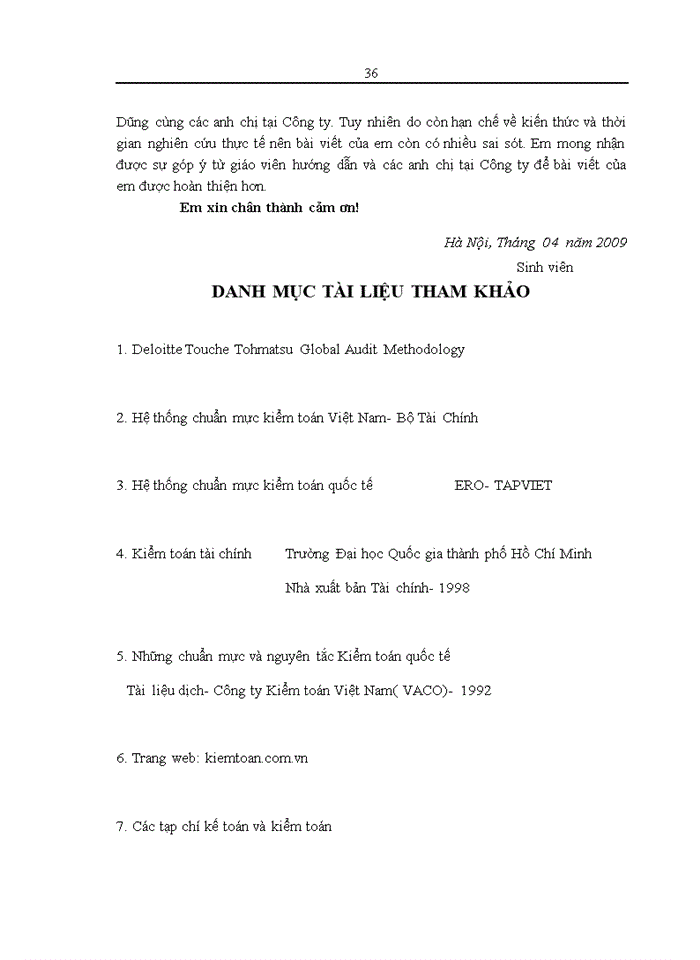 image for page Kiểm toán khoản mục doanh thu bán hàng và cung cấp dịch vụ trong quy trình kiểm toán BCTC  do Công ty TNHH Deloitte Việt Nam thực hiện