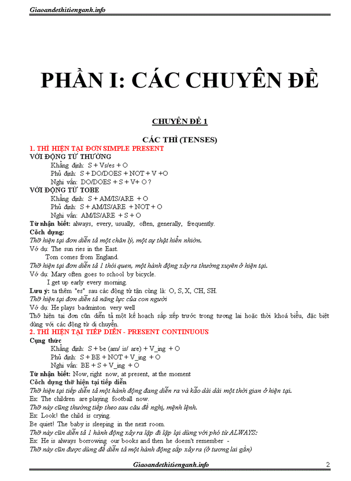 image for page Tổng hợp ngữ pháp tiếng anh