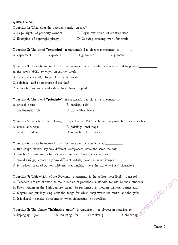 image for page Tổng hợp đề thi thử tiếng anh