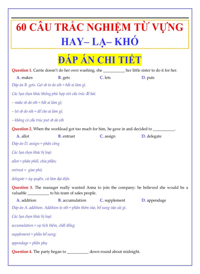 image for page 60 câu trắc nghiệm  tiếng anh