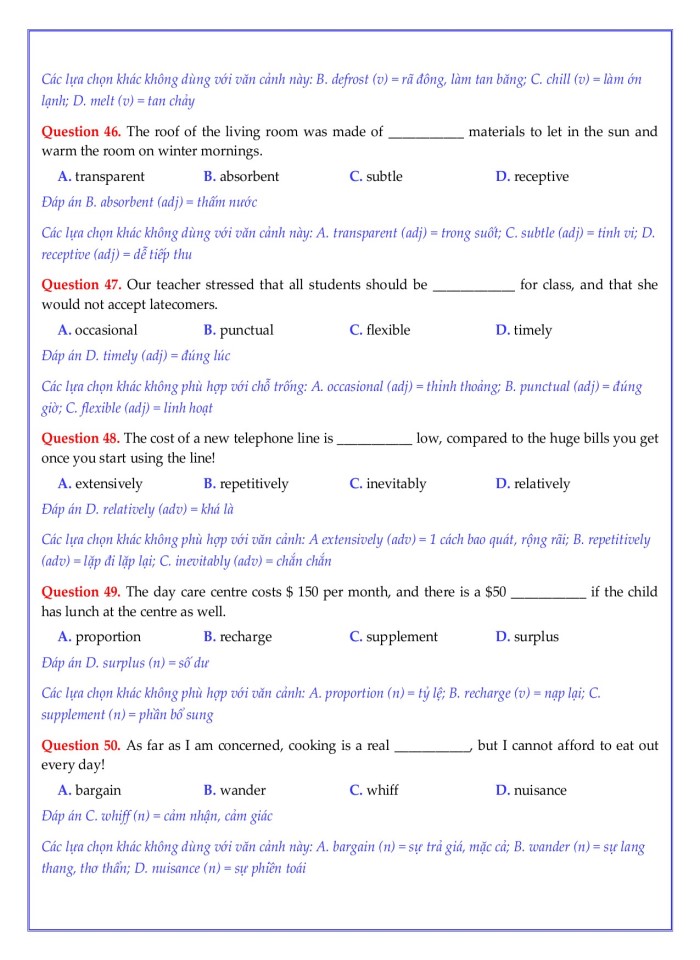 image for page 60 câu trắc nghiệm  tiếng anh