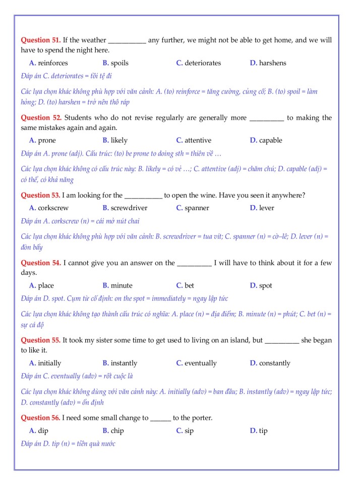 image for page 60 câu trắc nghiệm  tiếng anh