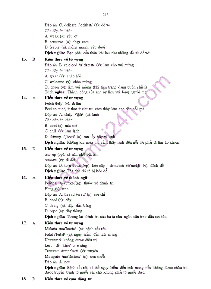 image for page 100 câu trắc nghiệm  tiếng anh