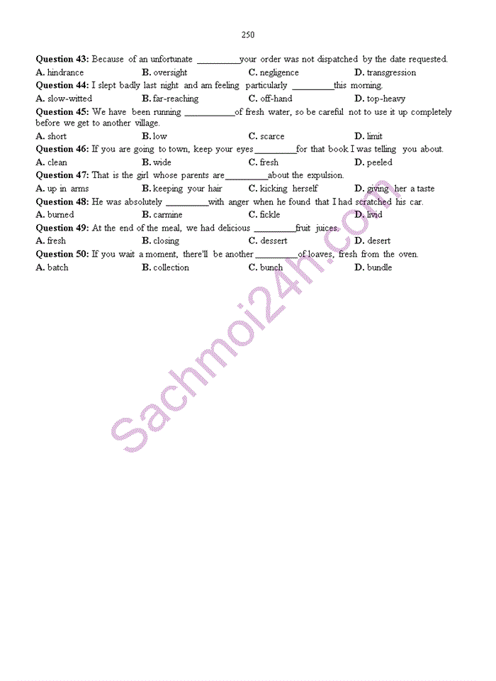 image for page 100 câu trắc nghiệm  tiếng anh