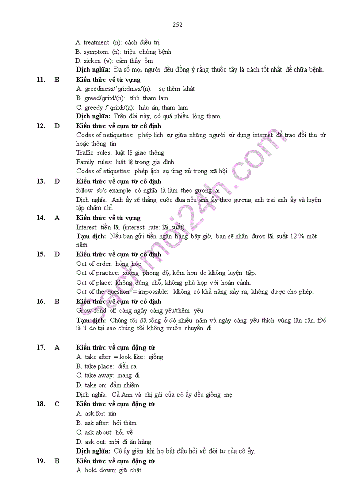 image for page 100 câu trắc nghiệm  tiếng anh