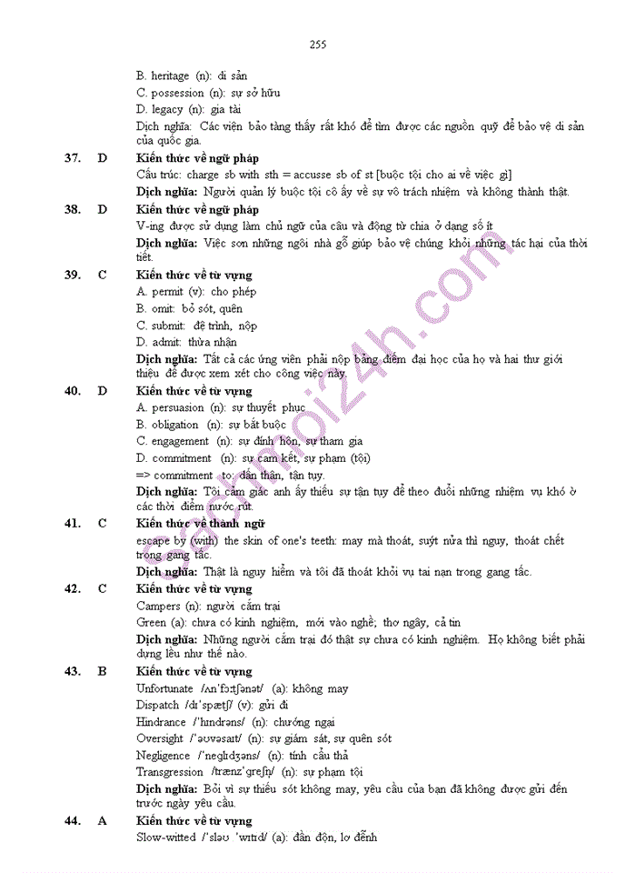 image for page 100 câu trắc nghiệm  tiếng anh