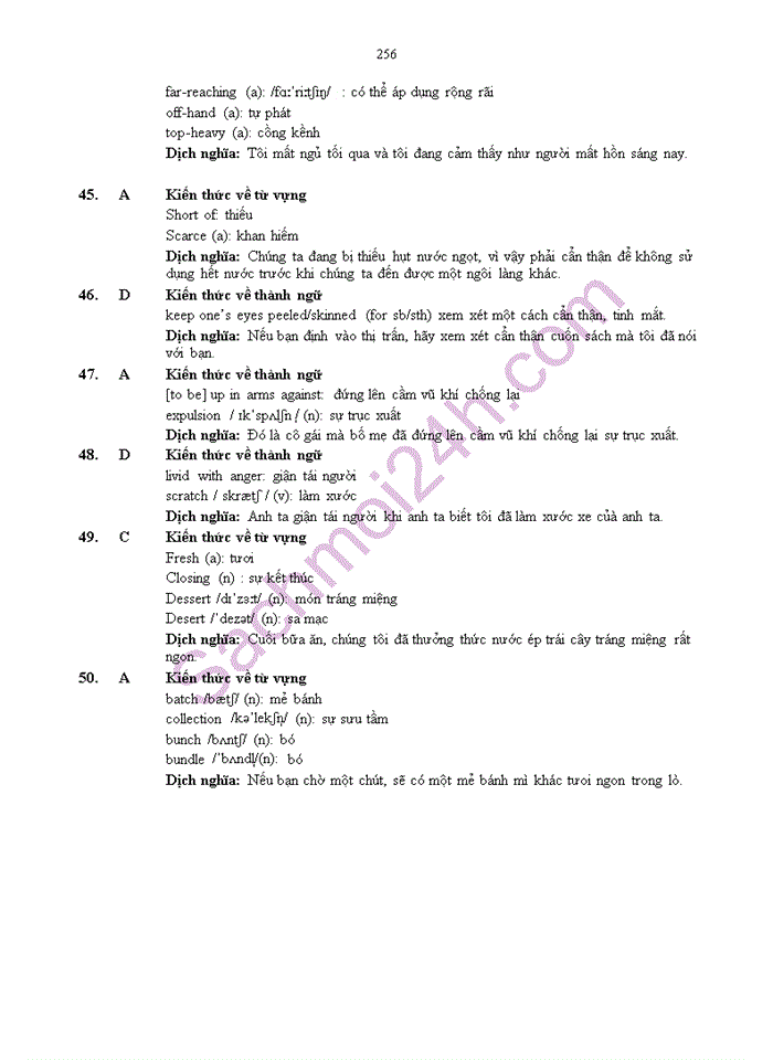 image for page 100 câu trắc nghiệm  tiếng anh