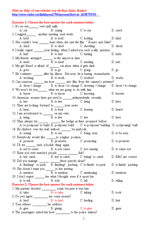 100 câu trắc nghiệm  tiếng anh