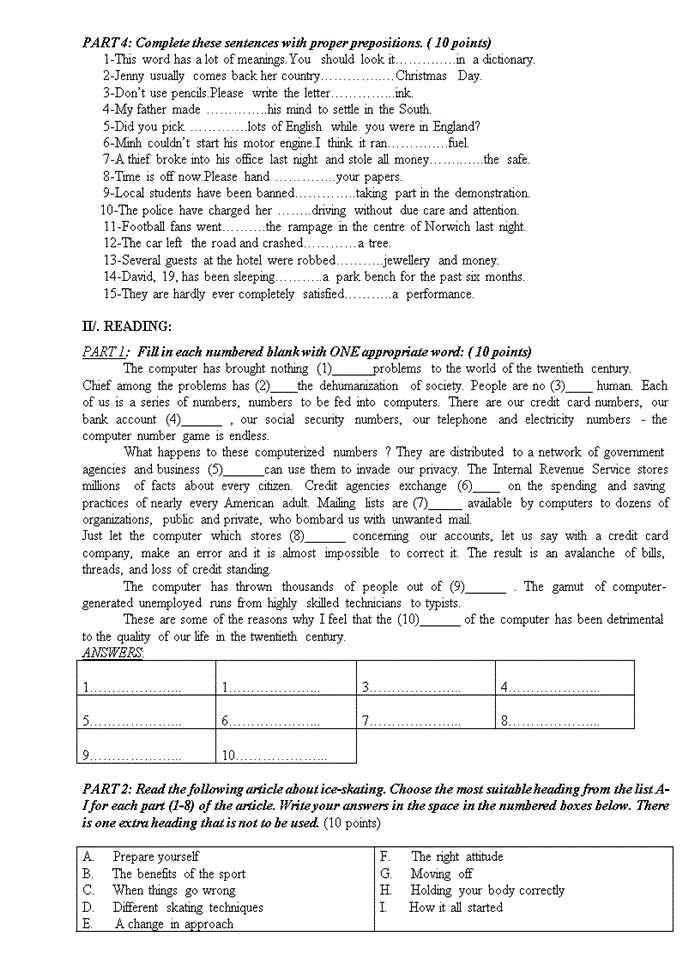 image for page 270 câu trắc nghiệm  tiếng anh