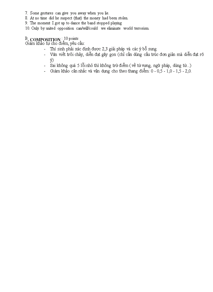 image for page 270 câu trắc nghiệm  tiếng anh