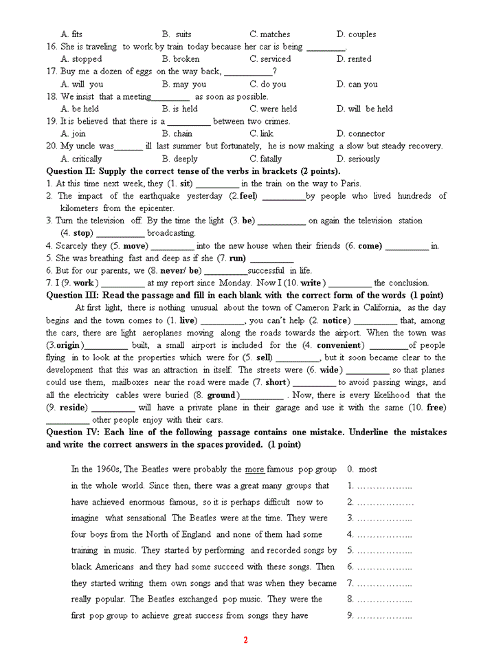 image for page 270 câu trắc nghiệm  tiếng anh